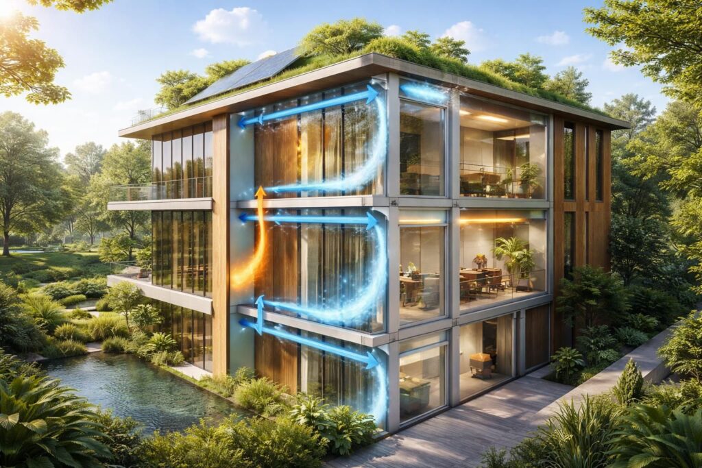 découvrez comment le système adiabatique améliore l'efficacité énergétique des bâtiments en réduisant la consommation d'énergie et en optimisant le confort thermique.