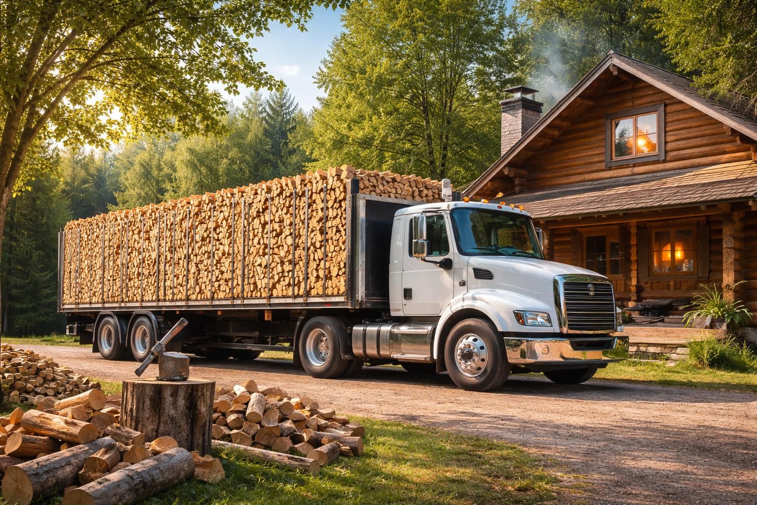 découvrez les nombreux avantages de commander du bois de chauffage par camion complet : économies, praticité et approvisionnement assuré pour votre hiver.