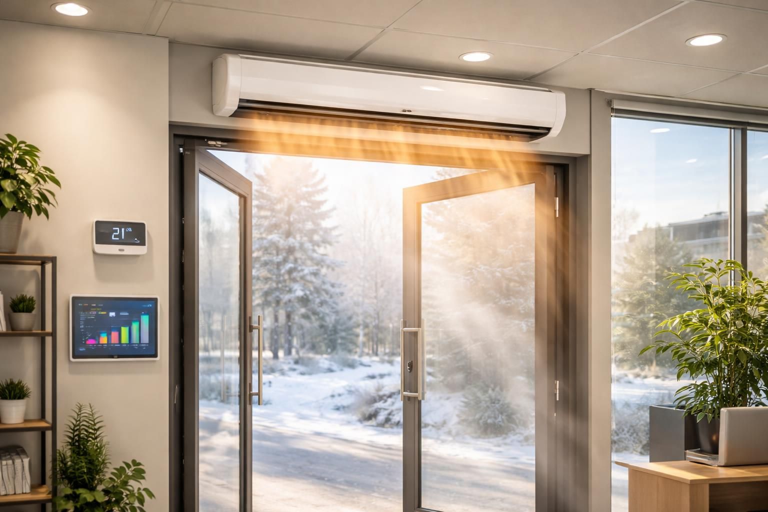 découvrez comment les rideaux d'air chaud électrique influencent la consommation énergétique et contribuent à l'efficacité thermique des bâtiments.