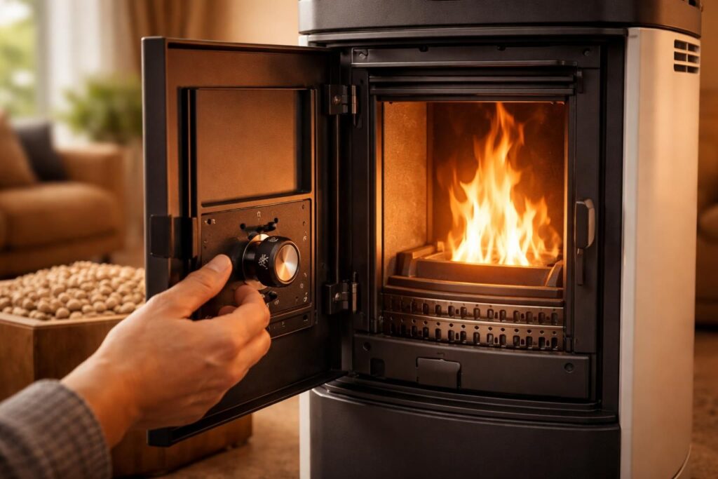découvrez comment régler le débit d'air de votre poêle à granulé pour optimiser la combustion, améliorer l'efficacité énergétique et prolonger la durée de vie de votre appareil.